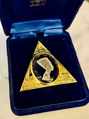 Nefertiti Pendant 925 Sterling Silver Gold Vermeil Egyptian